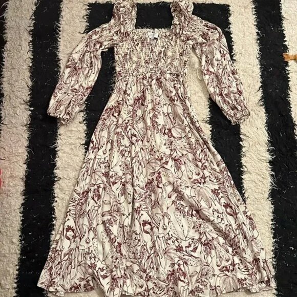 La Ligne Silk Burgundy Bettina Dress - Picture 4 of 4